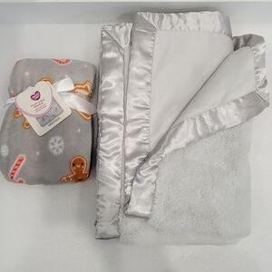 Two Gray Baby Blankets